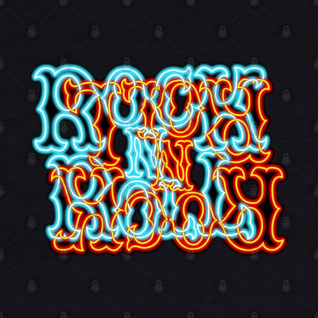 Glowing Neon Ice and Fire RocK n RolL Anagram by gkillerb